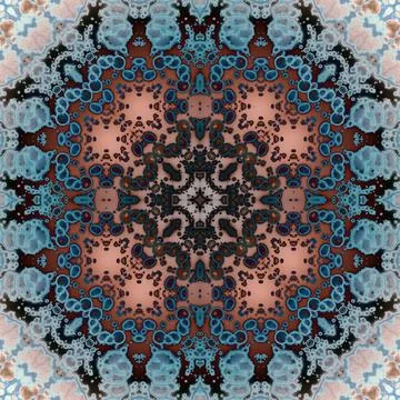 Seamless abstract square pattern. Alcohol ink in modern art. Mandala Stock Photos