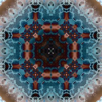 Seamless abstract square pattern. Alcohol ink in modern art. Mandala Stock Photos