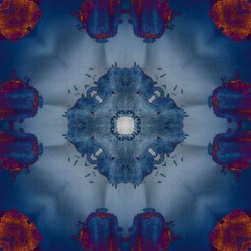 Seamless abstract square pattern. Alcohol ink in modern art. Mandala Stock Photos