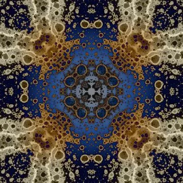 Seamless abstract square pattern. Alcohol ink in modern art. Mandala Stock Photos