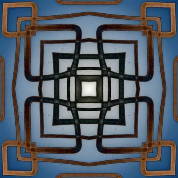 Seamless abstract square pattern. Alcohol ink in modern art. Mandala Stock Photos