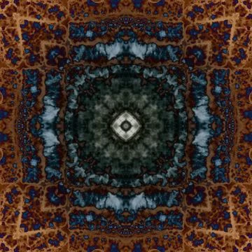 Seamless abstract square pattern. Alcohol ink in modern art. Mandala Stock Photos