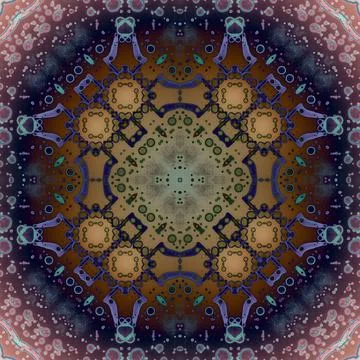 Seamless abstract square pattern. Alcohol ink in modern art. Mandala Stock Photos