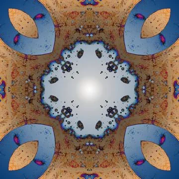 Seamless abstract square pattern. Alcohol ink in modern art. Mandala Stock Photos