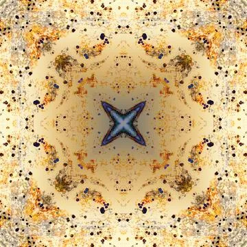 Seamless abstract square pattern. Alcohol ink in modern art. Mandala Stock Photos