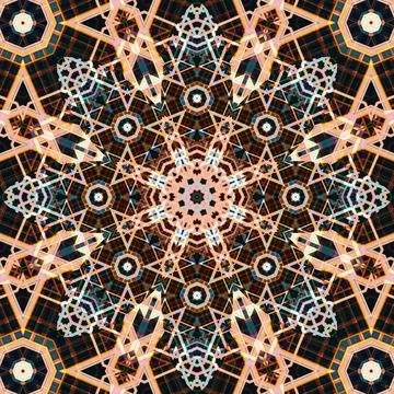 Seamless abstract square pattern. Ethnic pattern. Stock Illustration