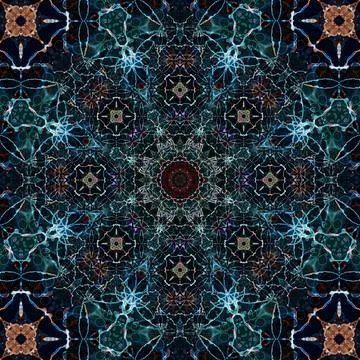 Seamless abstract square pattern. Ethnic pattern. Foto stock