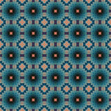 Seamless abstract square pattern. Modern texture - digital art. Fabric abst.. Stock Illustration