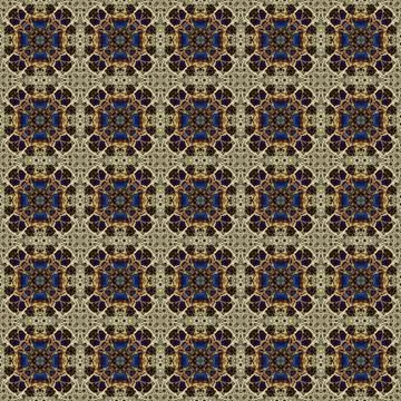 Seamless abstract square pattern. Modern texture - digital art. Fabric abst.. Stock Illustration