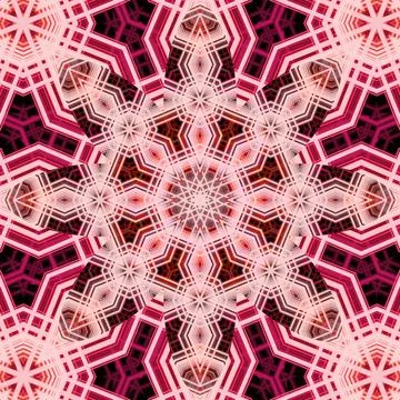 Seamless abstract square pattern. Symmetrical round pattern. Author's pattern Stock Illustration