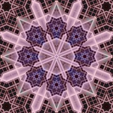 Seamless abstract square pattern. Symmetrical round pattern. Author's pattern Stock Illustration