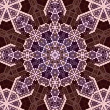 Seamless abstract square pattern. Symmetrical round pattern. Author's pattern Stock Illustration