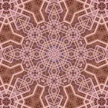 Seamless abstract square pattern. Symmetrical round pattern. Author's pattern Stock Illustration