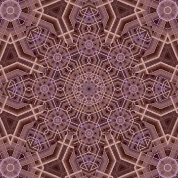 Seamless abstract square pattern. Symmetrical round pattern. Author's pattern Stock Illustration