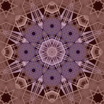 Seamless abstract square pattern. Symmetrical round pattern. Author's pattern Stock Illustration