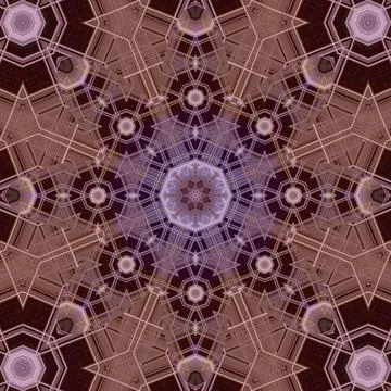 Seamless abstract square pattern. Symmetrical round pattern. Author's pattern Illustrazione stock
