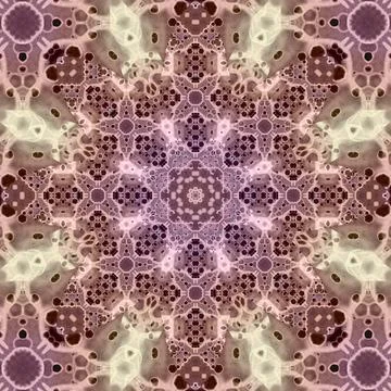 Seamless abstract square pattern. Symmetrical round pattern. Author's pattern Stock Illustration