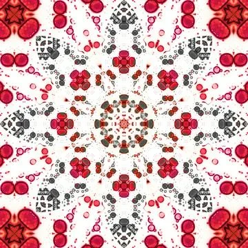 Seamless abstract square pattern. Symmetrical round pattern. Author's pattern Illustrazione stock
