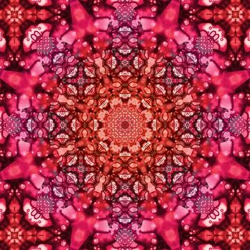 Seamless abstract square pattern. Symmetrical round pattern. Author's pattern Stock Illustration