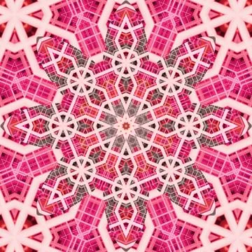 Seamless abstract square pattern. Symmetrical round pattern. Author's pattern Stock Illustration