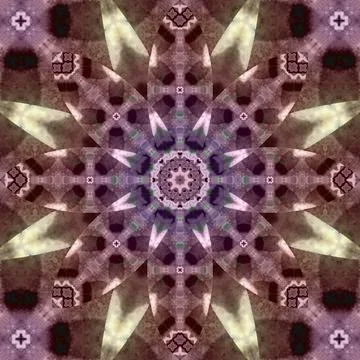 Seamless abstract square pattern. Symmetrical round pattern. Author's pattern Stock Illustration