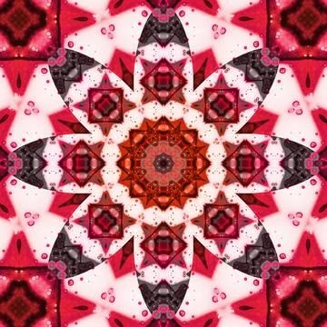 Seamless abstract square pattern. Symmetrical round pattern. Author's pattern 스톡 일러스트