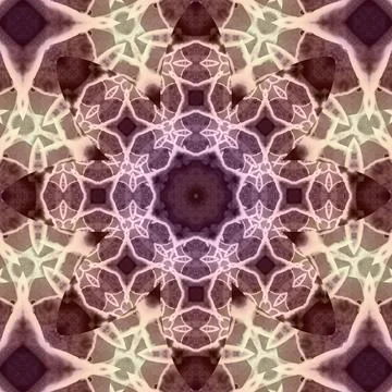 Seamless abstract square pattern. Symmetrical round pattern. Author's pattern Stock Illustration