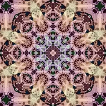Seamless abstract square pattern. Symmetrical round pattern. Author's pattern Stock Illustration