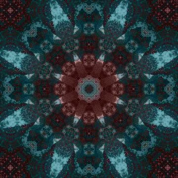 Seamless abstract square pattern. Symmetrical round pattern. Author's pattern Stock Illustration