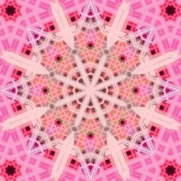 Seamless abstract square pattern. Symmetrical round pattern. Author's pattern Stock Illustration
