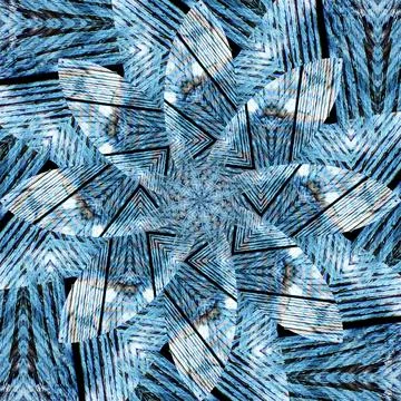 Seamless abstract square pattern. Symmetrical round pattern. Author's pattern 스톡 일러스트
