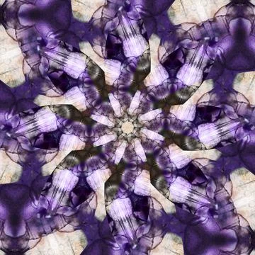 Seamless abstract square pattern. Symmetrical round pattern. Author's pattern Stock Illustration