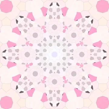 Seamless abstract square pattern. Symmetrical round pattern. Author's pattern Stock Illustration