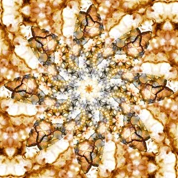 Seamless abstract square pattern. Symmetrical round pattern. Author's pattern Stock Illustration