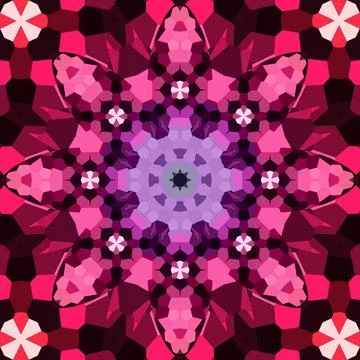 Seamless abstract square pattern. Symmetrical round pattern. Author's pattern Stock Illustration