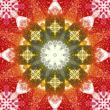 Seamless abstract square pattern. Symmetrical round pattern. Author's pattern Stock Illustration