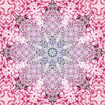 Seamless abstract square pattern. Symmetrical round pattern. Author's pattern Stock Illustration