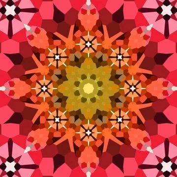 Seamless abstract square pattern. Symmetrical round pattern. Author's pattern Stock Illustration