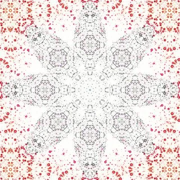 Seamless abstract square pattern. Symmetrical round pattern. Author's pattern Illustrazione stock
