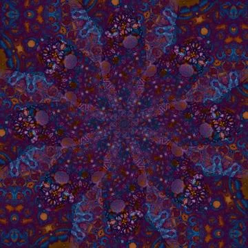 Seamless abstract square pattern. Symmetrical round pattern. Author's pattern Stock Illustration