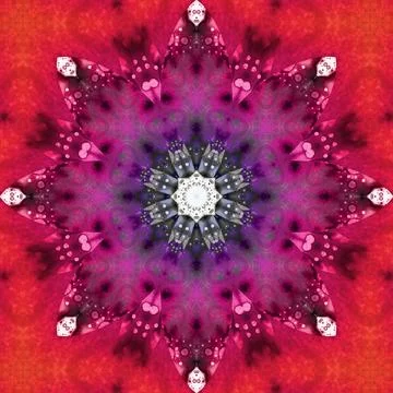 Seamless abstract square pattern. Symmetrical round pattern. Author's pattern Stock Illustration