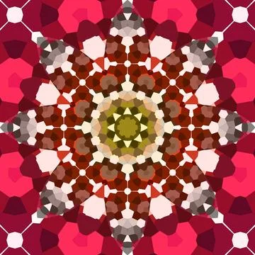 Seamless abstract square pattern. Symmetrical round pattern. Author's pattern Stock Illustration
