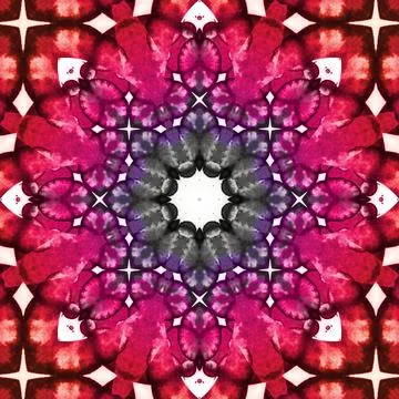 Seamless abstract square pattern. Symmetrical round pattern. Author's pattern Stock Illustration