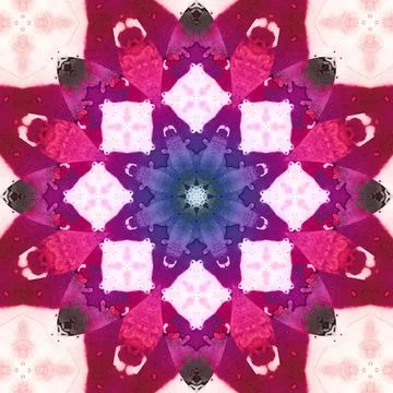 Seamless abstract square pattern. Symmetrical round pattern. Author's pattern Stock Illustration