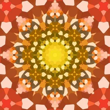 Seamless abstract square pattern. Symmetrical round pattern. Author's pattern Stock Illustration