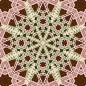 Seamless abstract square pattern. Symmetrical round pattern. Author's pattern 스톡 일러스트
