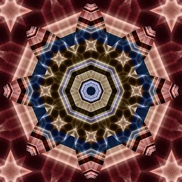 Seamless abstract square pattern. Symmetrical round pattern. Author's pattern Stock Illustration