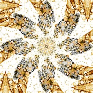 Seamless abstract square pattern. Symmetrical round pattern. Author's pattern Stock Illustration