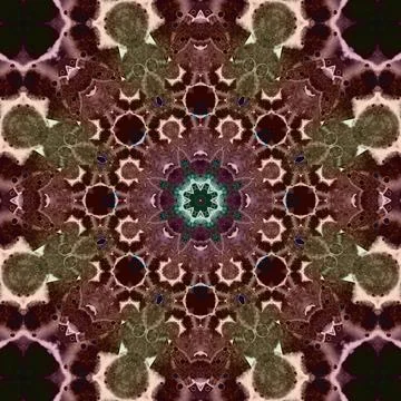 Seamless abstract square pattern. Symmetrical round pattern. Author's pattern Illustrazione stock
