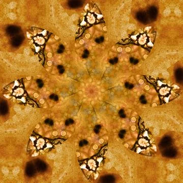 Seamless abstract square pattern. Symmetrical round pattern. Author's pattern Illustrazione stock